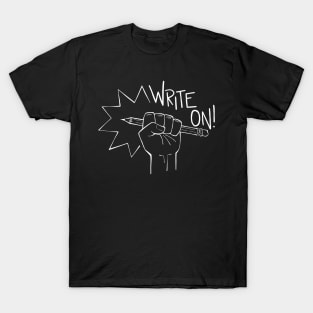 Write On! (white lines, left hand) T-Shirt